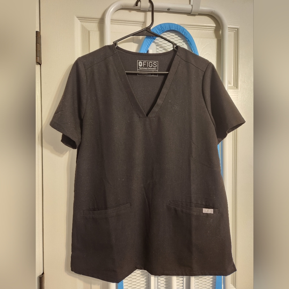 Figs Casma top size M - black